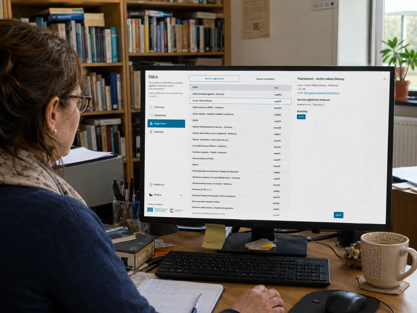 The CZIDLO interface with a list of registrars