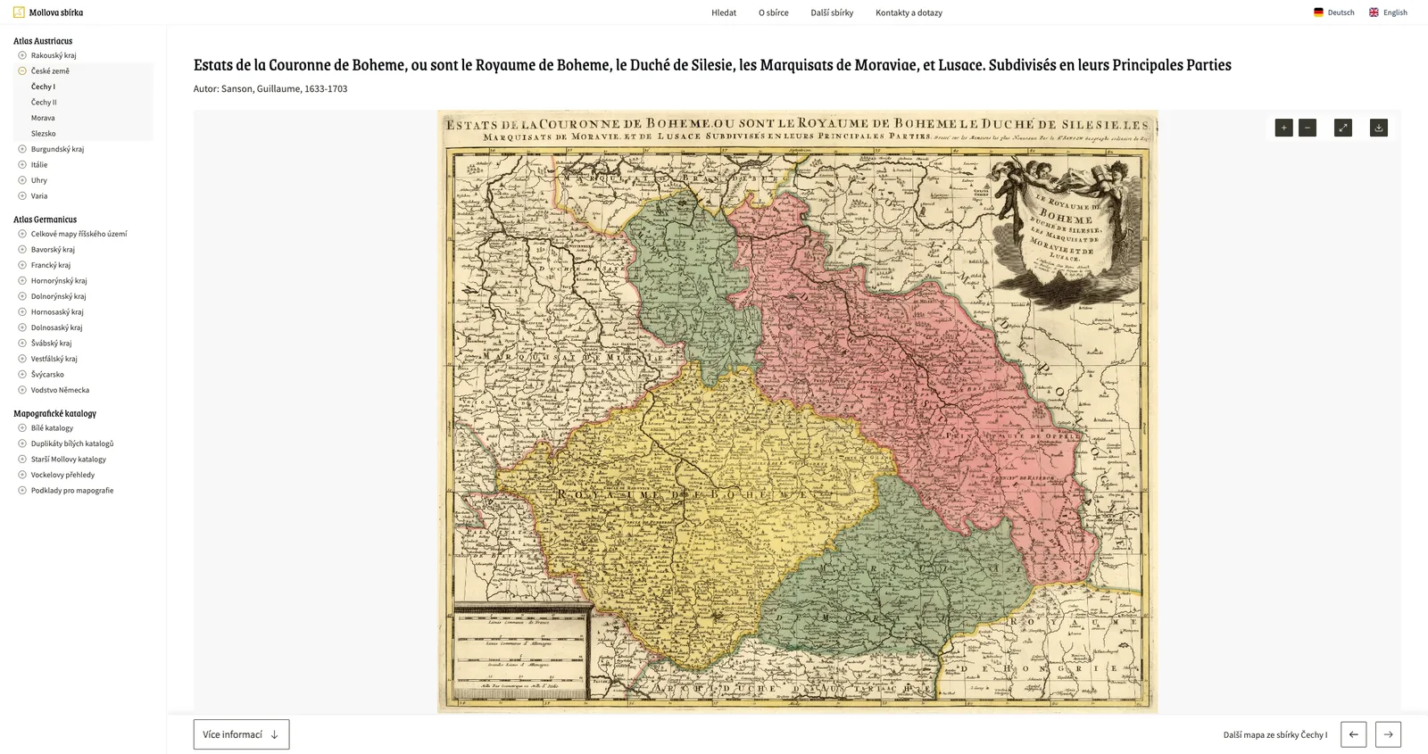 The home page of the Moll Collection web presentation