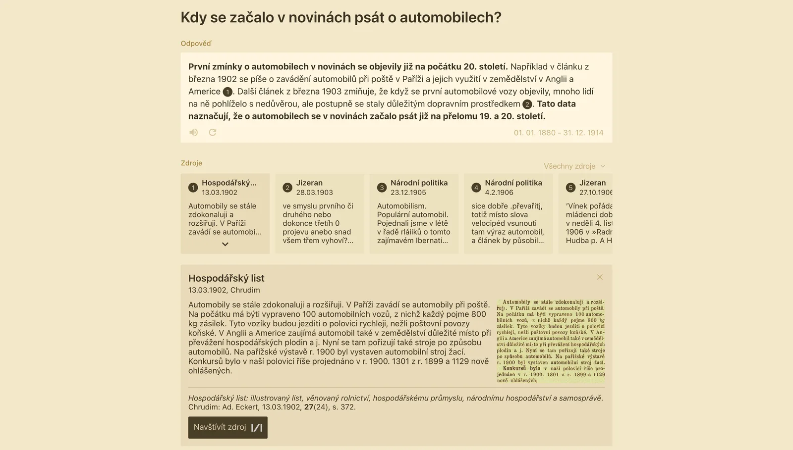 Search results in Paměť novin